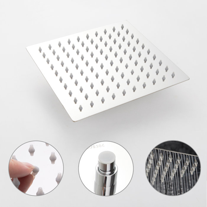 POP Sanitary ware Matte Black Shower Faucet Set, Bathroom Rainfall